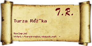 Turza Réka névjegykártya