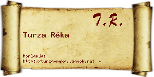 Turza Réka névjegykártya